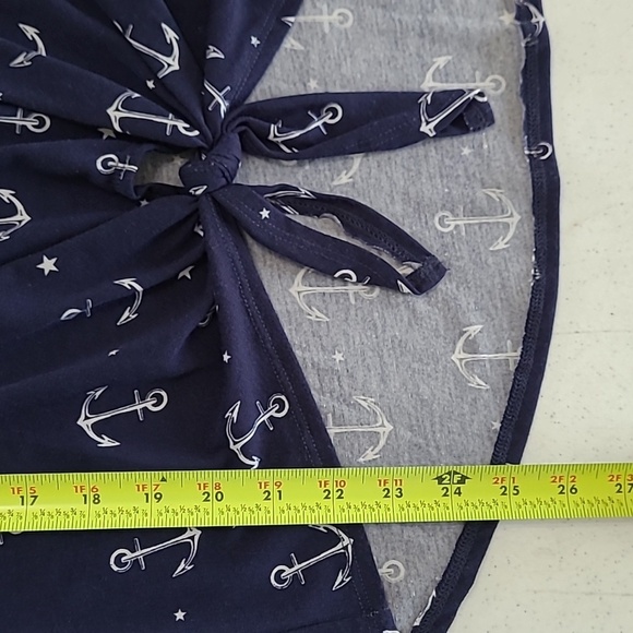 NWT Pretty Rebellious Sleeveless Navy Blue Nautical Tie Front Top size XL - Picture 6 of 6